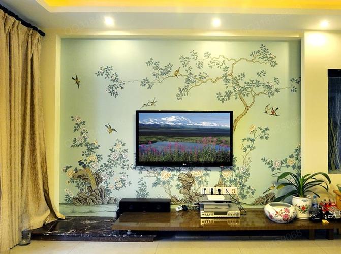装饰墙画手绘图片-家庭简约装修，手绘背景墙画什么图案好看？