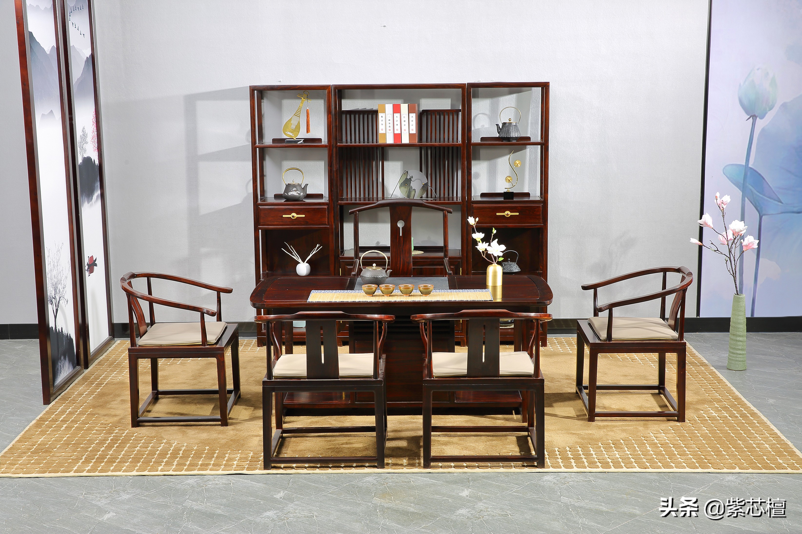 新中式书房装修效果图大全2020图片-家里装修新中式，如何装修大气一点的书房？