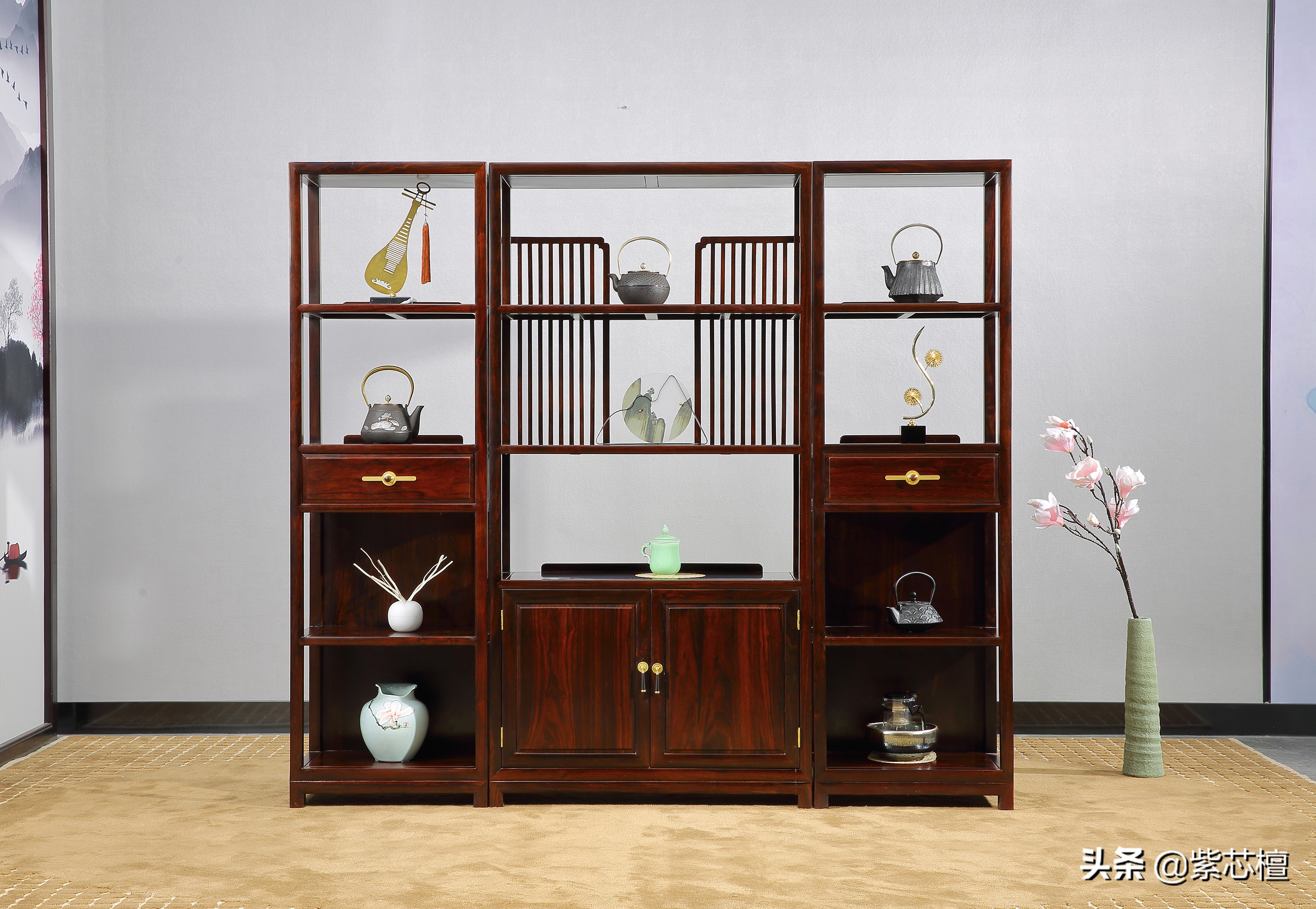 新中式书房装修效果图大全2020图片-家里装修新中式，如何装修大气一点的书房？